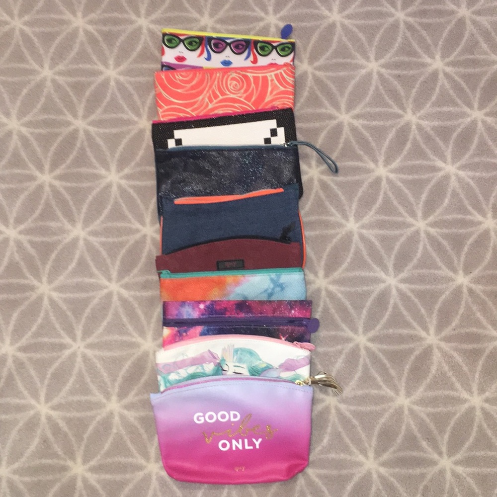 10 IPSY COSMETIC BAGS